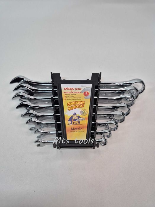 Trusa chei 8 piese combinate / fixe / inelare cu cot