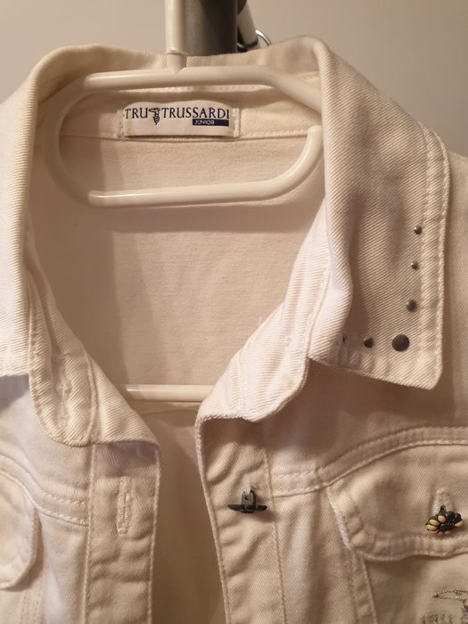 Geacă jeans alb fetițe, TRUSARDI JUNIOR
