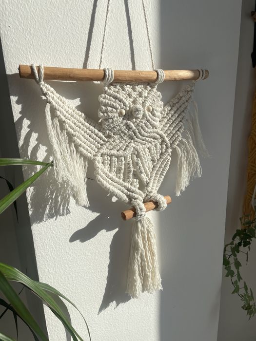 Панно макраме Сова