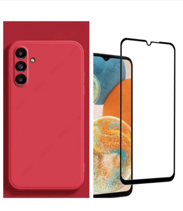 Samsung A12/A13/A14/A15/A25/A16 Husa Silicon Catifea+ Folie Sticla 10D