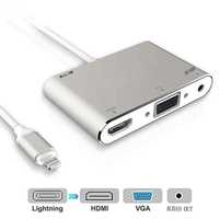 Apple,Lightning to hdmi/vga/ audio , iphone/ipad переходник/adapter