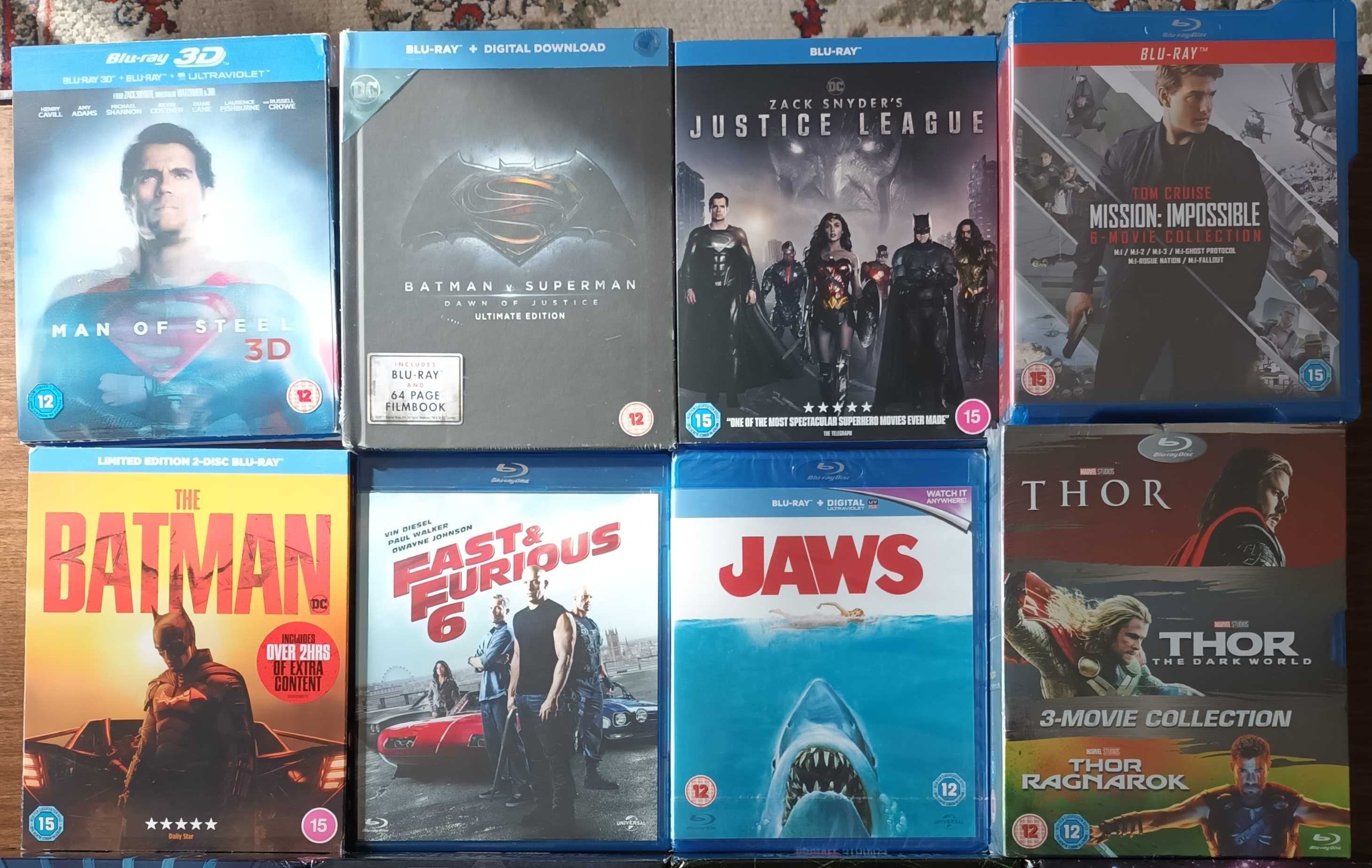 Филми на Blu Ray - Батман, Супермен, Мисията невъзможна, Тор, Петък 13