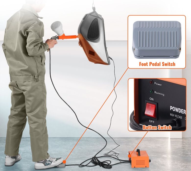 Пистолет-распылитель для порошкового покрытия Kingshowden