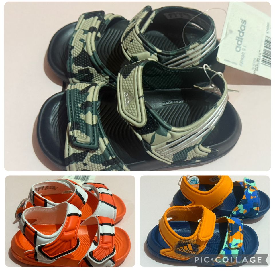 Adidas чисто нови сандали номер 20