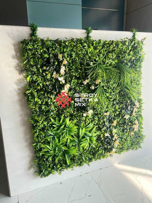 Зелёная декоративная стена - Озеленение кафе / офиса коврик фитостена