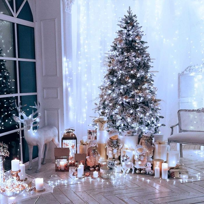 Коледни външни лампички иглички 5м 150 диода с гръмотевичен флаш ефект