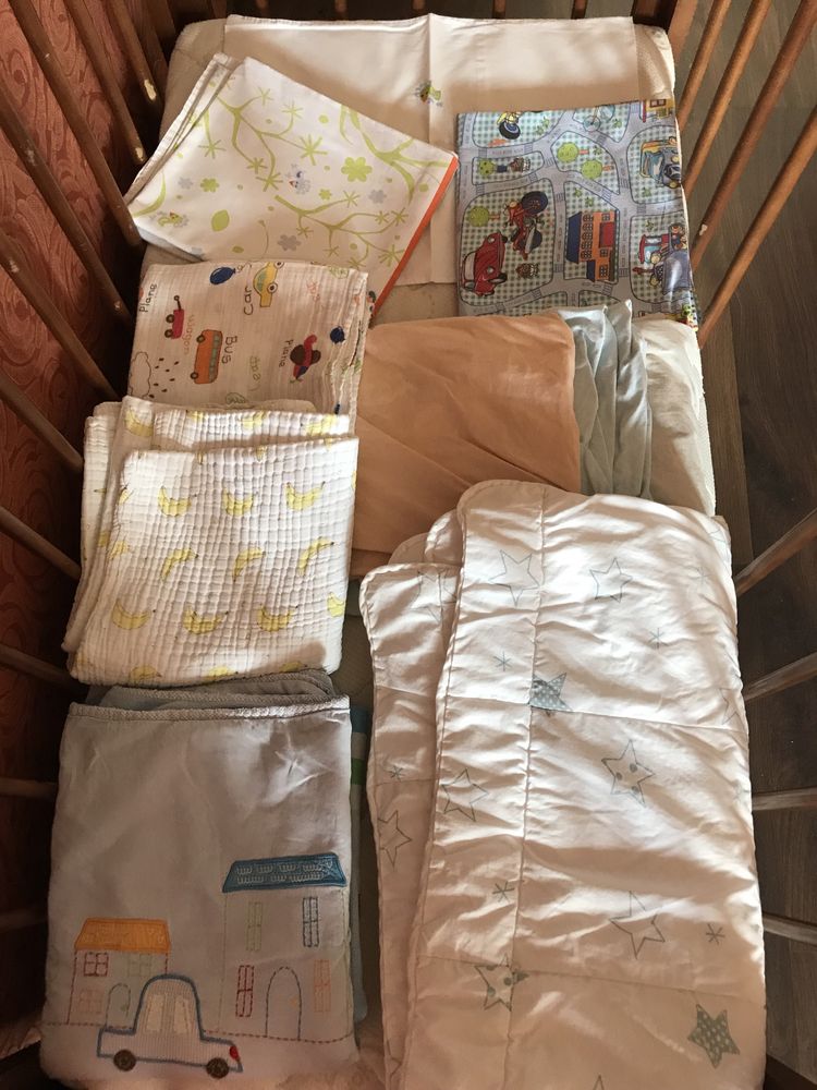 Детская кровать, кроватка, манеж, матрас, простынь, одеяло