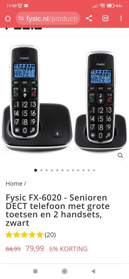 Telefon cordles seniori