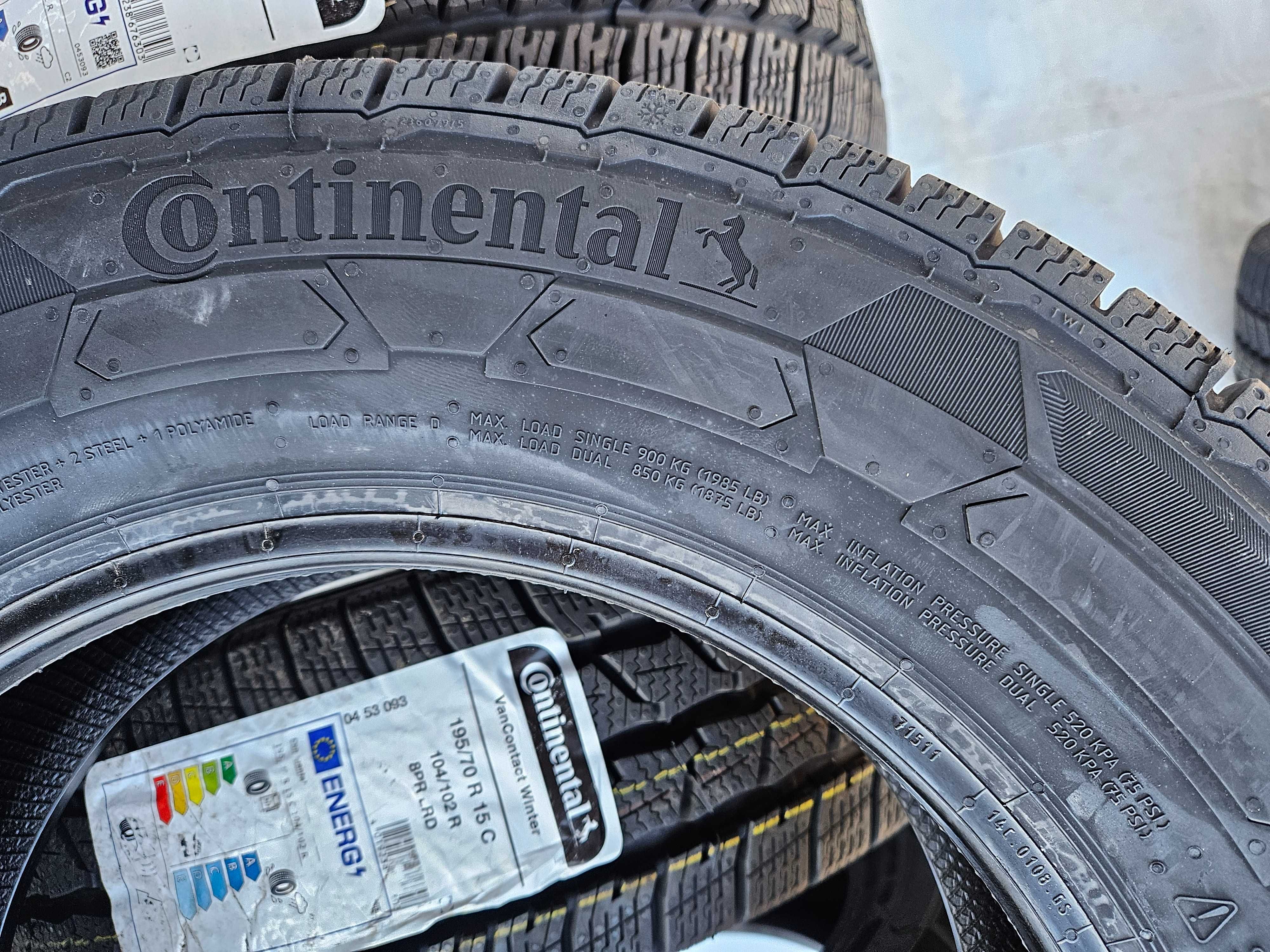 2 Нови бусови гуми 195/70 R15C Continental VanWinter 104/102R DOT2024