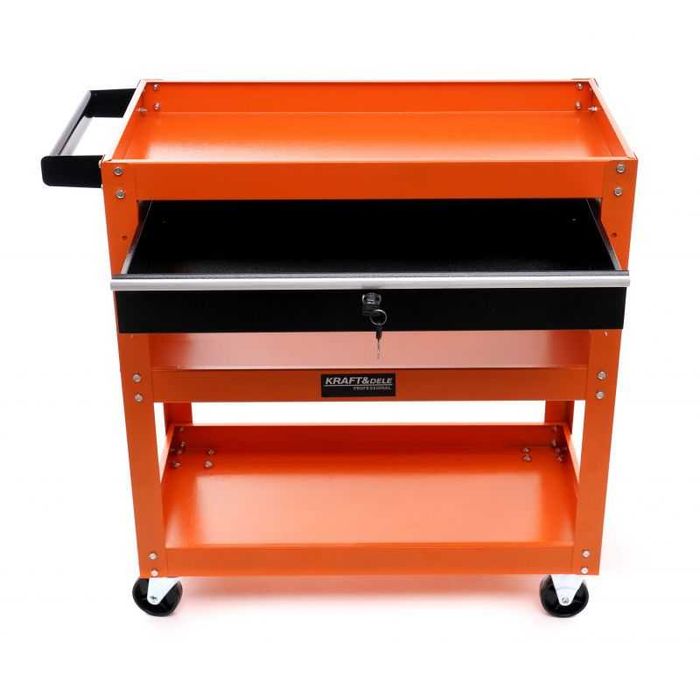 Работна сервизна количка мобилна за инструменти с шкаф, чекмедже