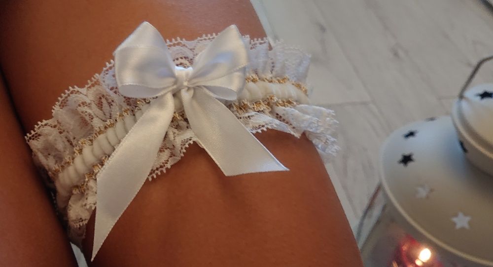 Jartiera mireasa NOUA hand made 100% in Romania Bridal garter