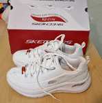 Бели дамски маратонки Skechers с ортопедична стелка Arch Fit  38 номер