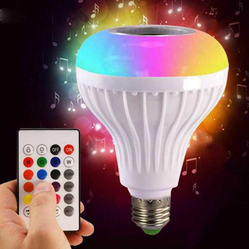 BLUETOOTH Музикална LED лампа крушка Е27 RGB Music ЛЕД Bulb блутут