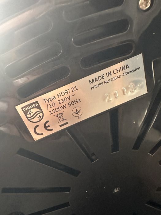 Philips Air fryer HD9721