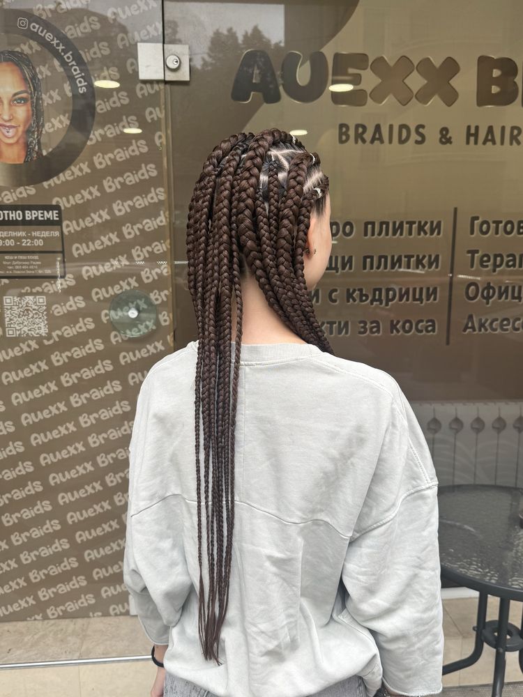 Плитки и прически с канекалон