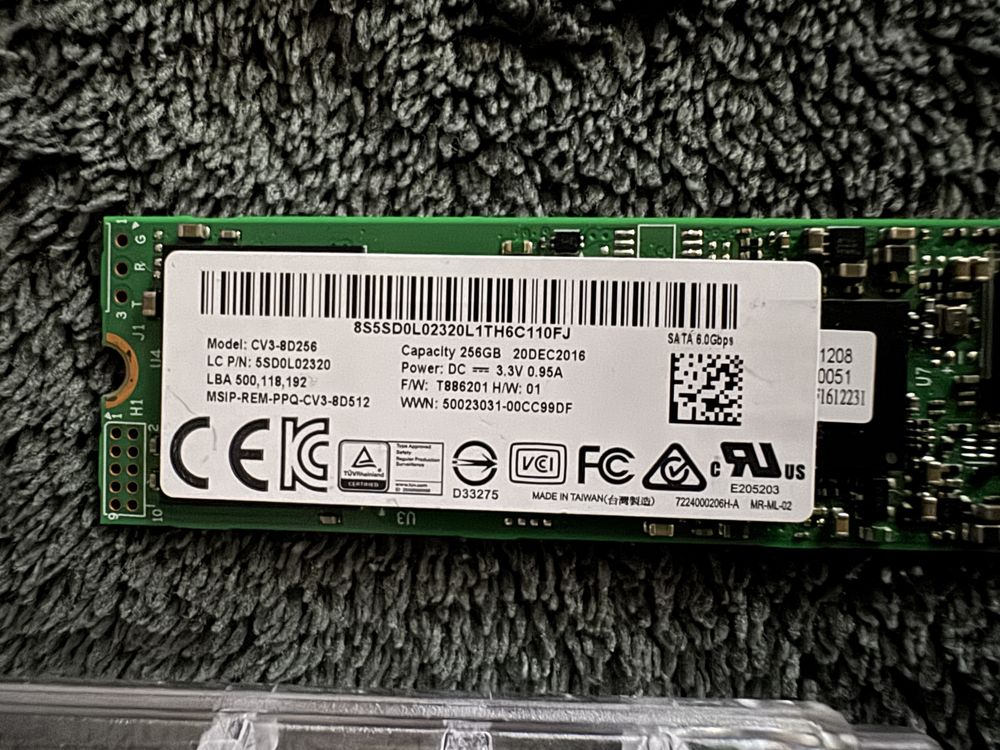 SSD M.3 LITE-ON dell lenovo 256 rack extern