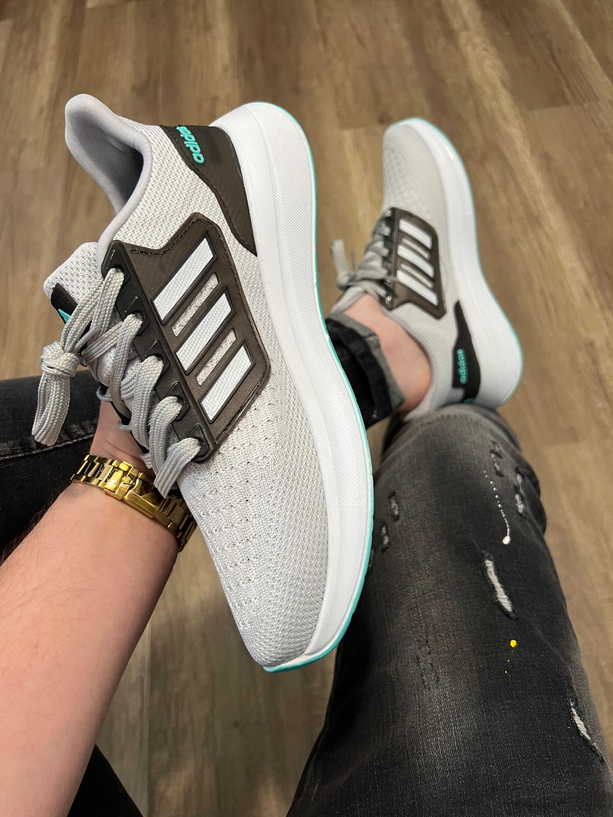 Adidasi Unisex Adidas Boost Gri & Turquoise!