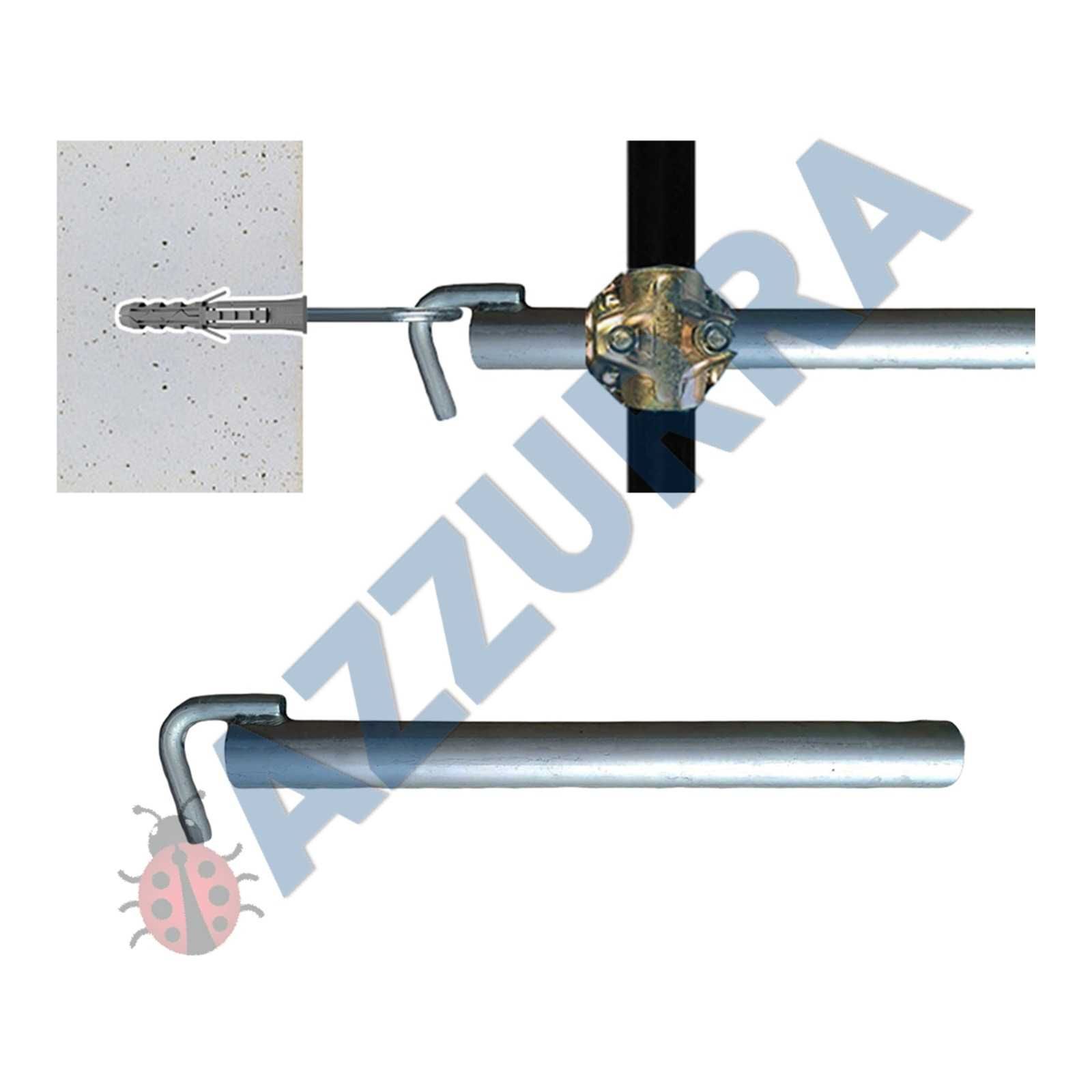 carlig cu ochi pentru ancorare schela zincat Ø24 M12x 230