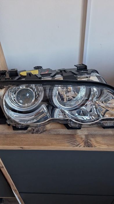 Faruri cu angel eyes cu omologare europeană pentru BMW E46 Coupe