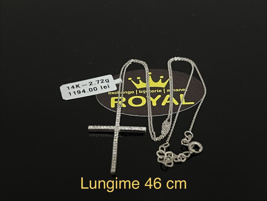 Bijuteria Royal CB : Lănțișor damă aur alb 14k 2,72gr