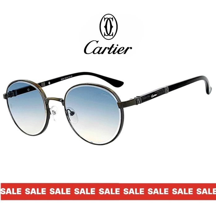 Cartier ROUND Унисекс слънчеви очила 2026 с кръгли стъкла UV400 Защита