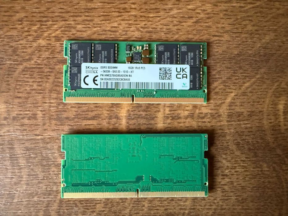 Memorie laptop SODIMM SK Hynix 16GB DDR5 5600MHz 1Rx8 CL46 262pin