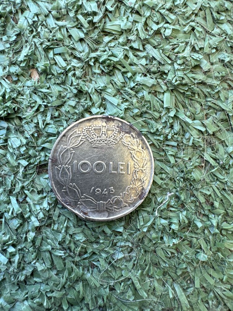 Moneda 100 Lei din anul 1943 MIHAI I REGELE ROMANILOR