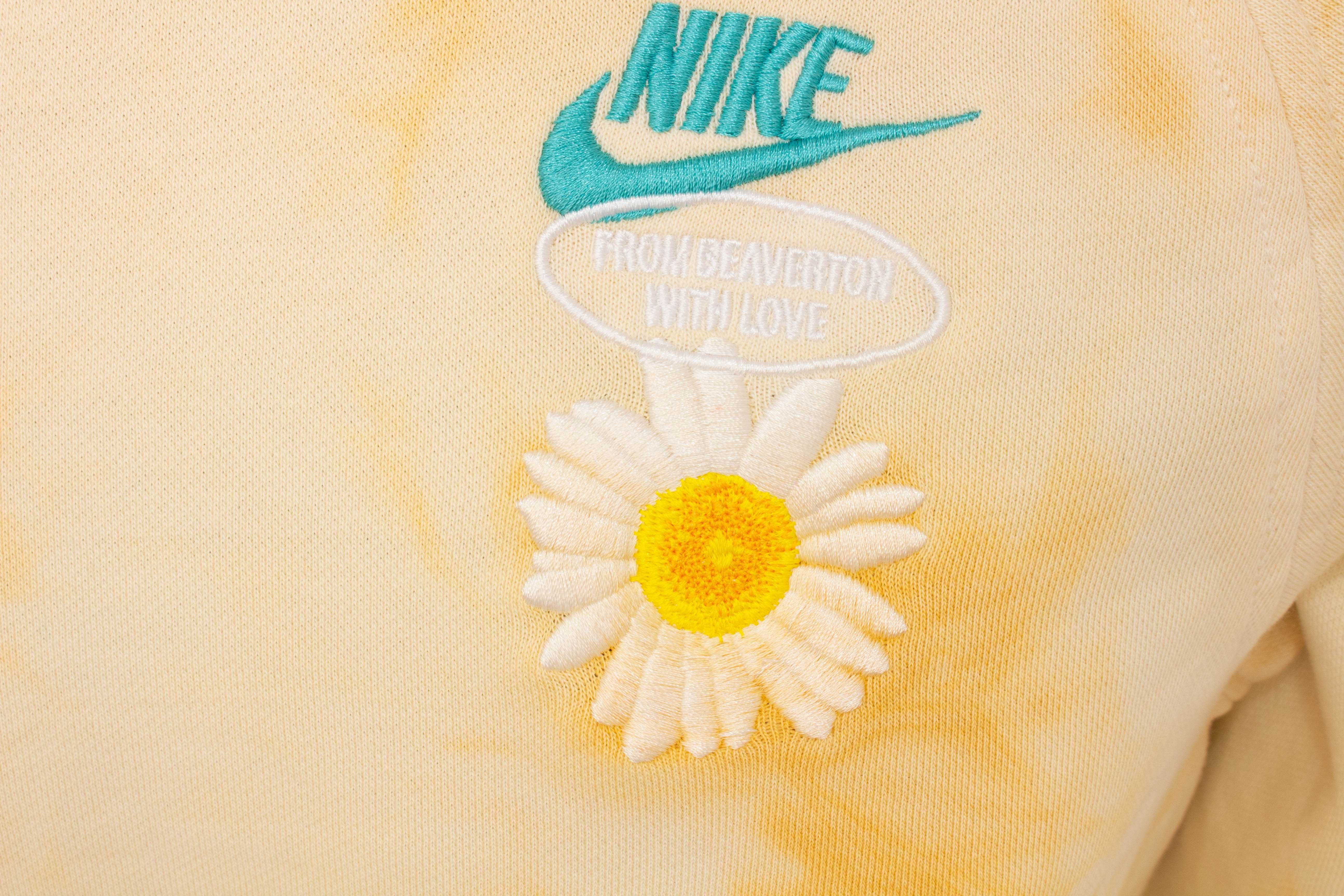 Nike оригинален мъжки суичър жълт пуловер french terry tie dye XS-S