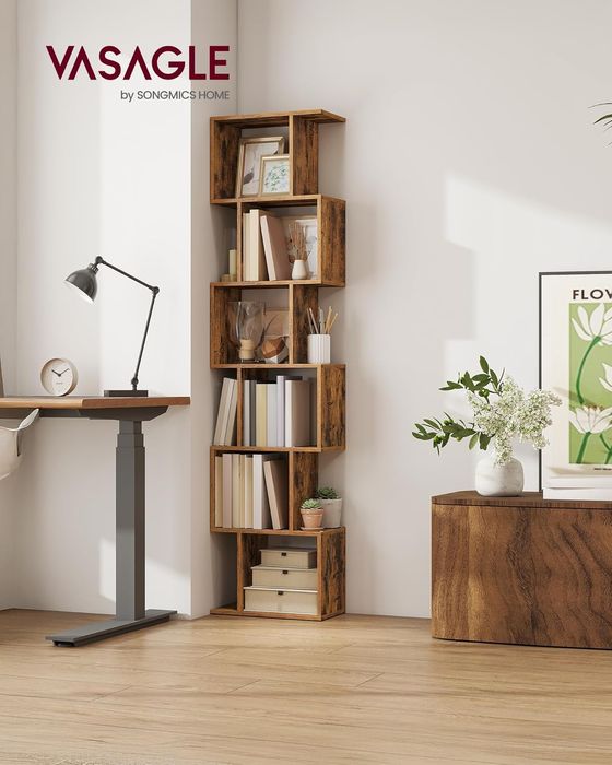 Bibliotecă cu 6 niveluri, 24 x 40 x 191cm