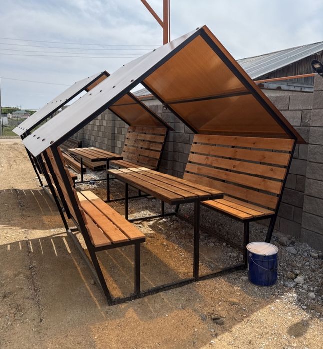 Скамейки урны беседки