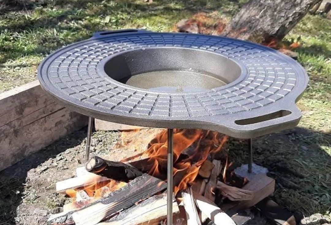 Disc Gratar din Fonta pentru camping