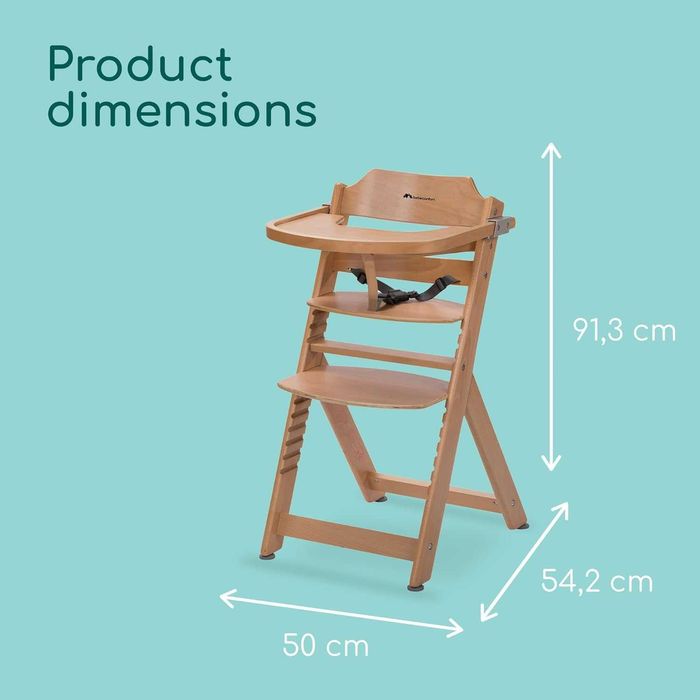 Scaun înalt Bebeconfort Timba Evolutive din lemn, de la 6 luni,110 kg
