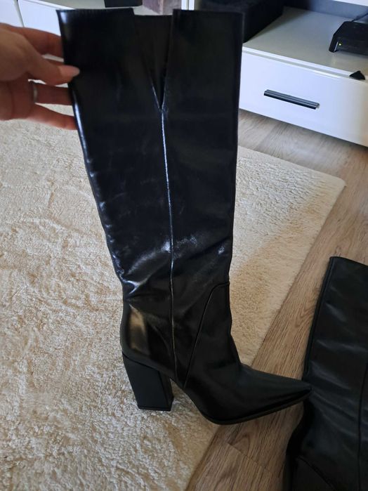 Cizme Zara, piele, 38