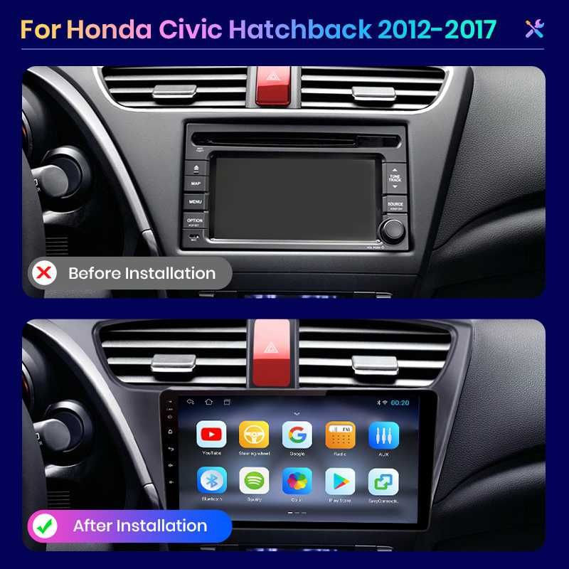 Honda Civic 2012-2017 Мултимедия Навигация Android