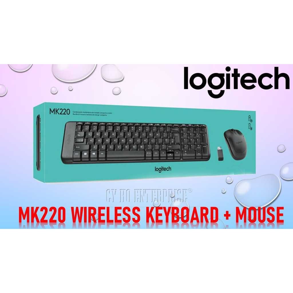 LOGITECH MK220 - комплект безжични клавиатура и мишка