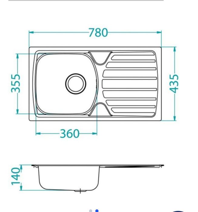 ALVEUS Basic Chiuveta INOX Satinat pt Bucatarie, ca si Noua!