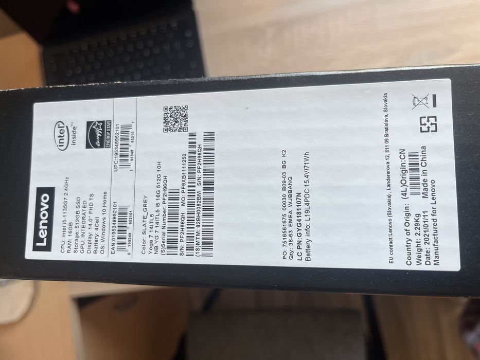 Lenovo Yoga 7 14ITL5 touchscreen