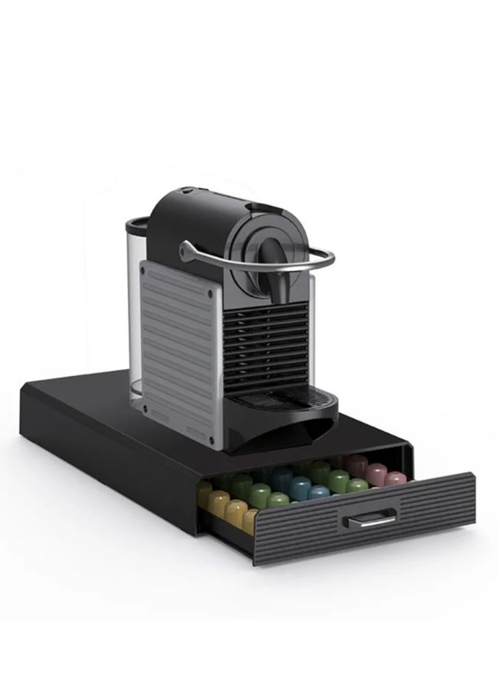 Органайзер за кафе капсули, Nespresso, До 50 капсули, 40х24х6см, Черен