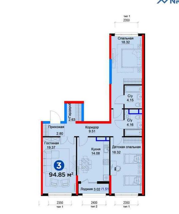 4/2/5 продается в ЖК «Maftun Makon» ID: 3398