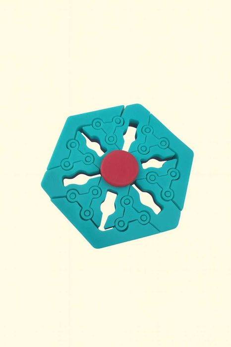 Fidget Spinner extensibil, printat 3D, 2 culori – antistres