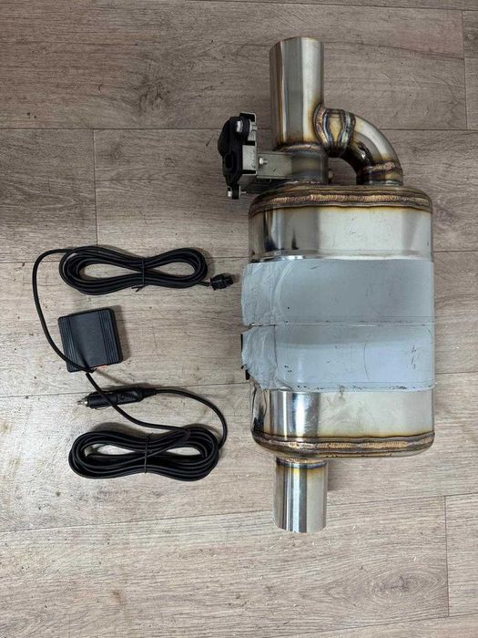 Глушитель с заслонкой выхлоп прямоток (управление с пульта) 63мм