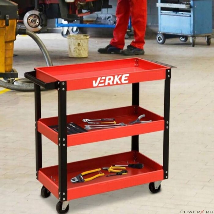 Raft, dulap organizator cu 3 compartimente pentru scule, unelte, Verke