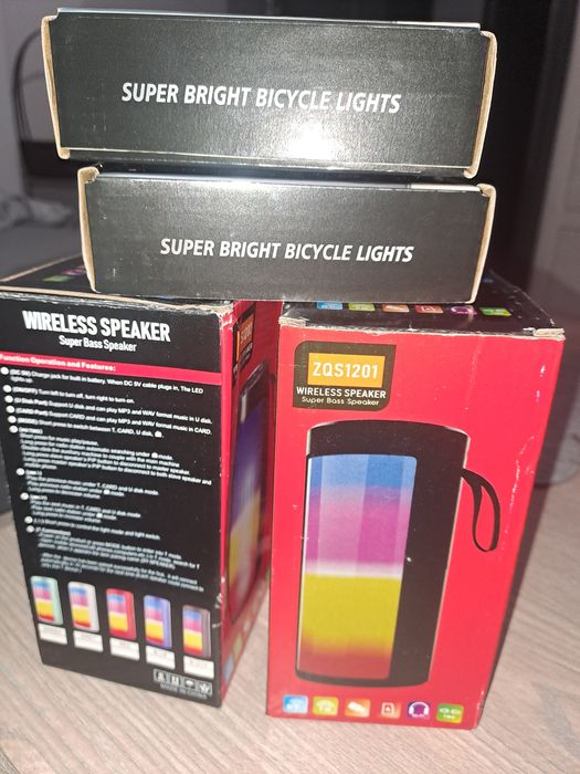 Lanterna led bicicleta, boxe tws, casti blietooth, banda led RGB