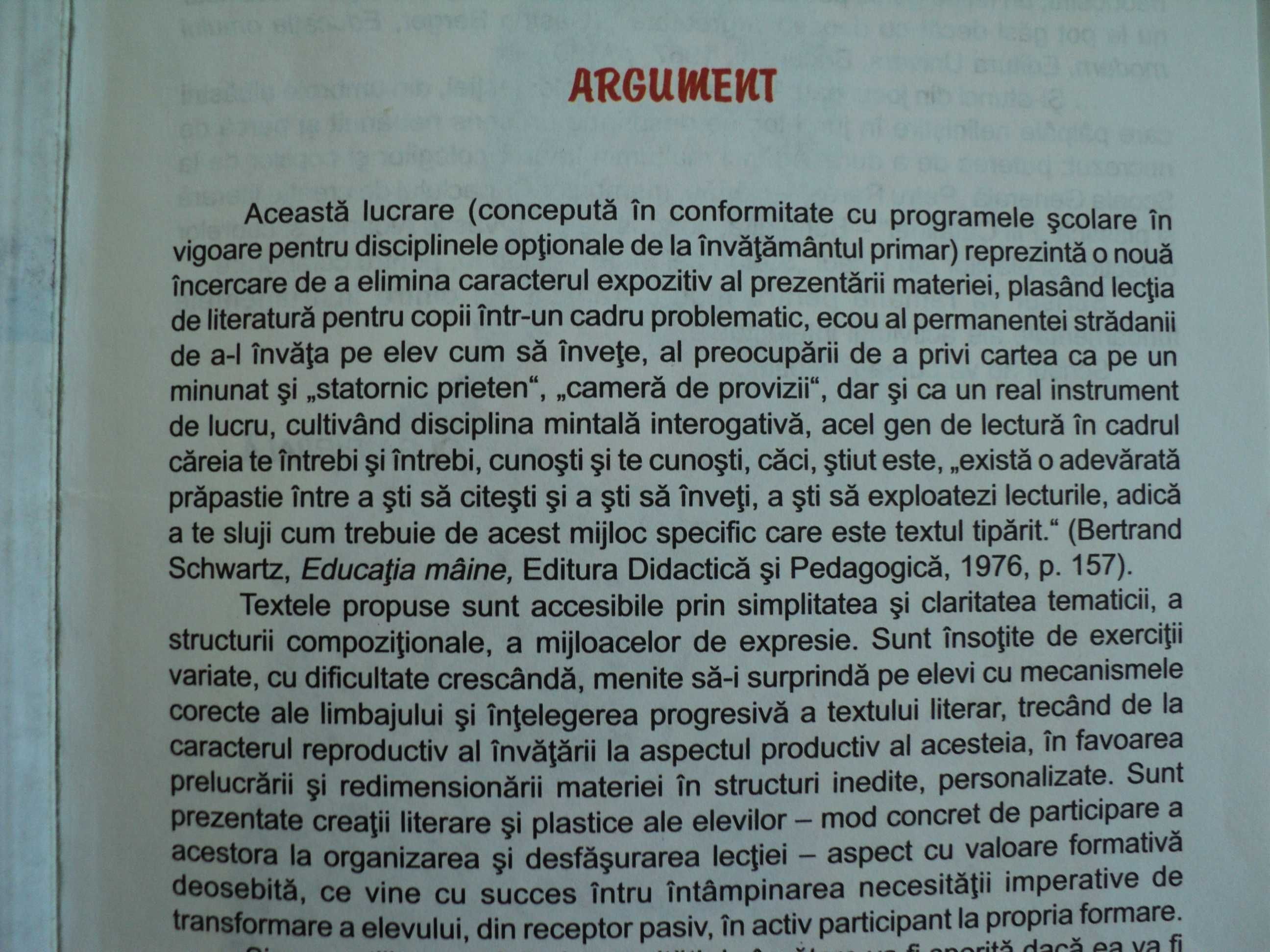 Manual complementar LITERATURA PENTRU COPII, clasa IV