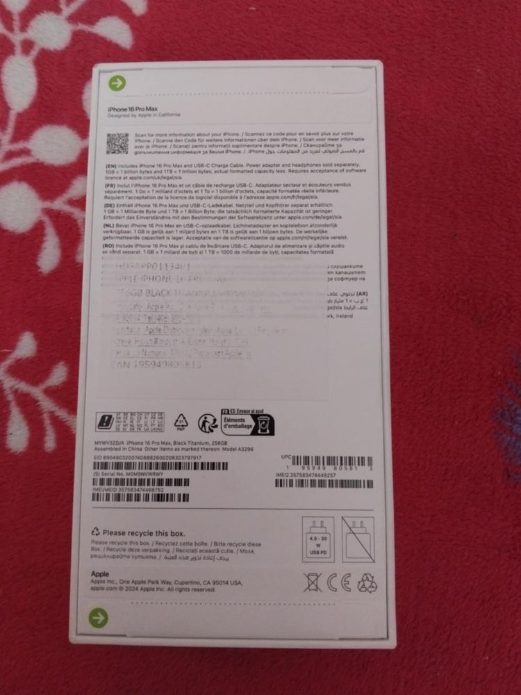 Iphone16 Pro Max detalii in privat