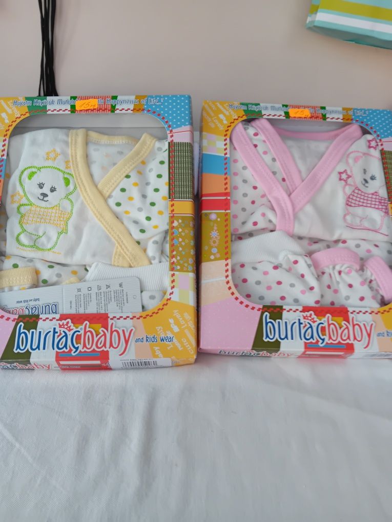 Бебешки памучни комплекти от 0 до 3 месеца !