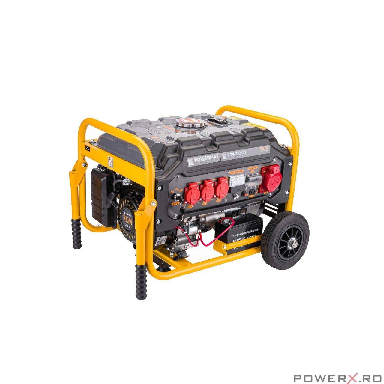 Generator de curent pe benzina 3 kw, 2 in 1, monofazic si trifazic,