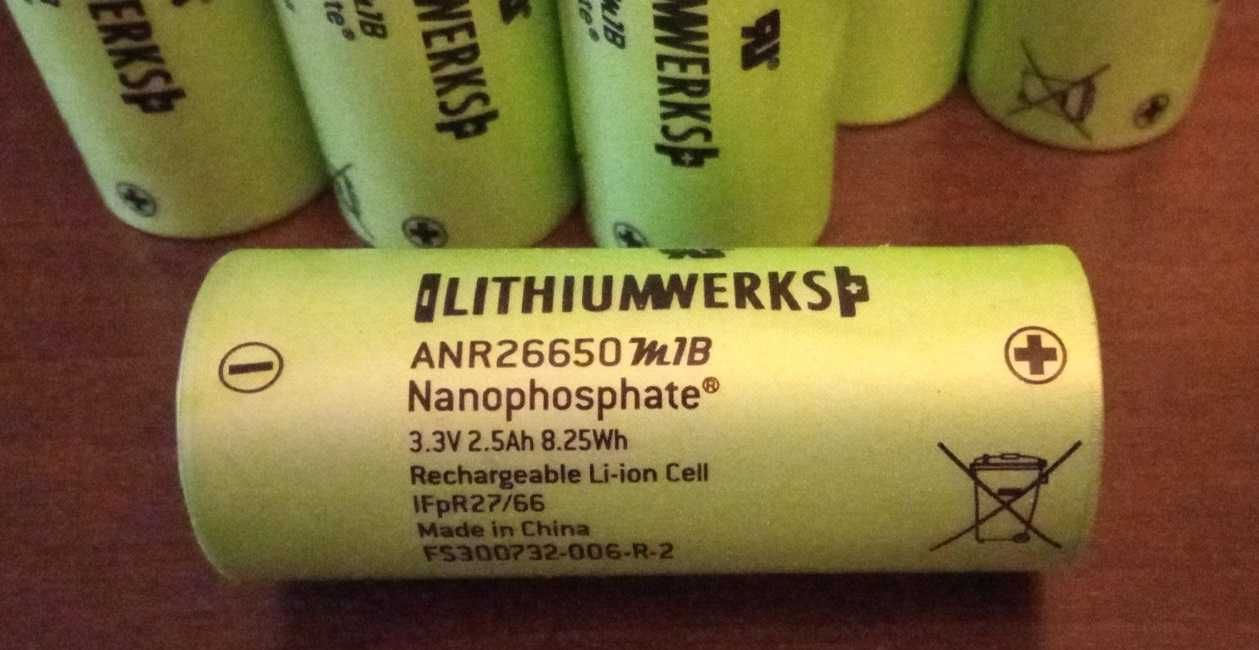 Акумулаторна батерия Lithiumwerks ANR26650M1b 2500mAh 3.3V LiFePO4