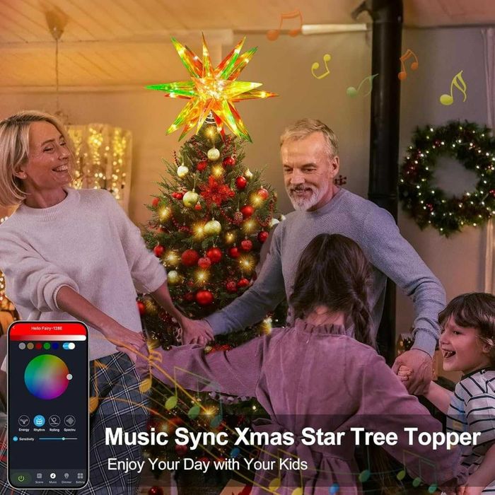 Vârf stea de pom de Crăciun tree topper (nu Twinkly)