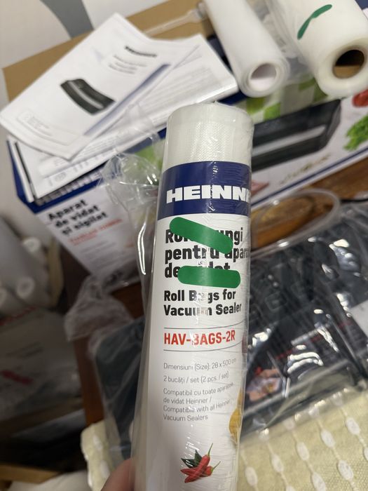 Aparat de vidat alimente folosit o data